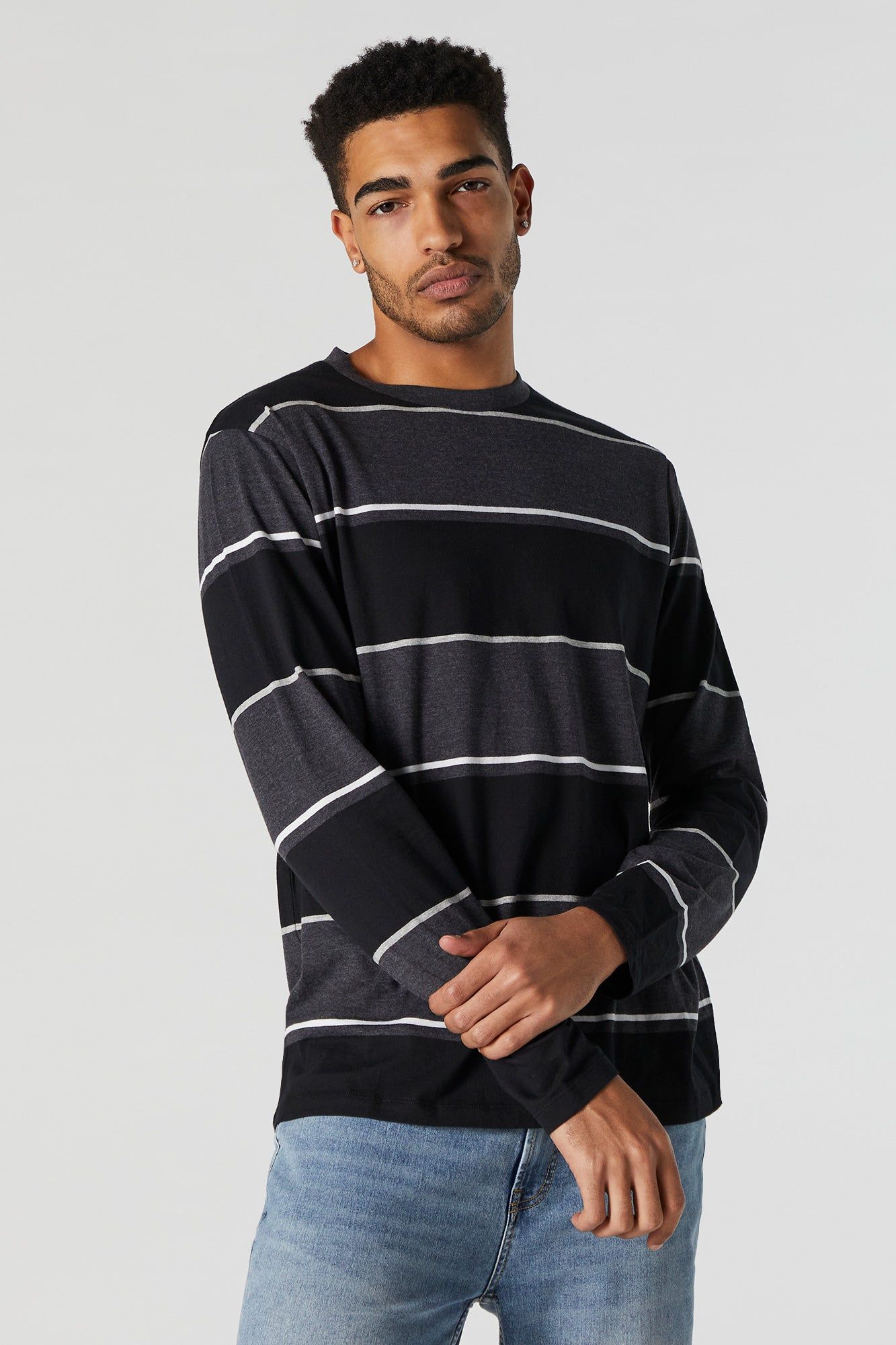 Wide Striped Print Long Sleeve Top sold by Urban Planet product image thumbnail 4
