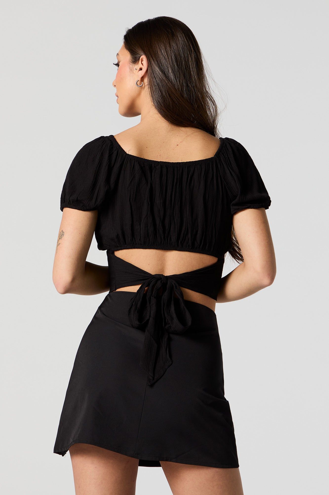 Milkmaid Tie Back Crop Top sold by Urban Planet product image thumbnail 5