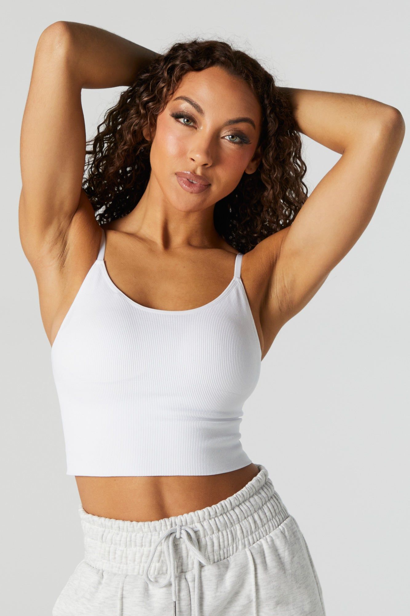 Seamless Ribbed Scoop Neck Tank sold by Urban Planet product image thumbnail 4