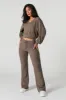 Pantalon en tricot gaufré à jambe évasée sold by Urban Planet