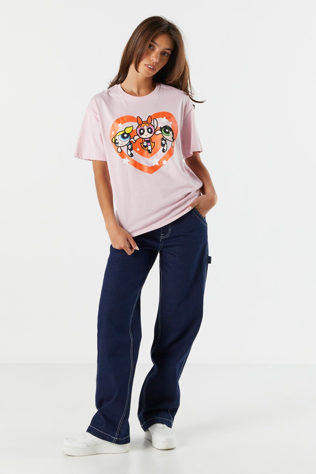 T-shirt de coupe garçonne à imprimé Powerpuff Girls sold by Urban Planet product image thumbnail 3
