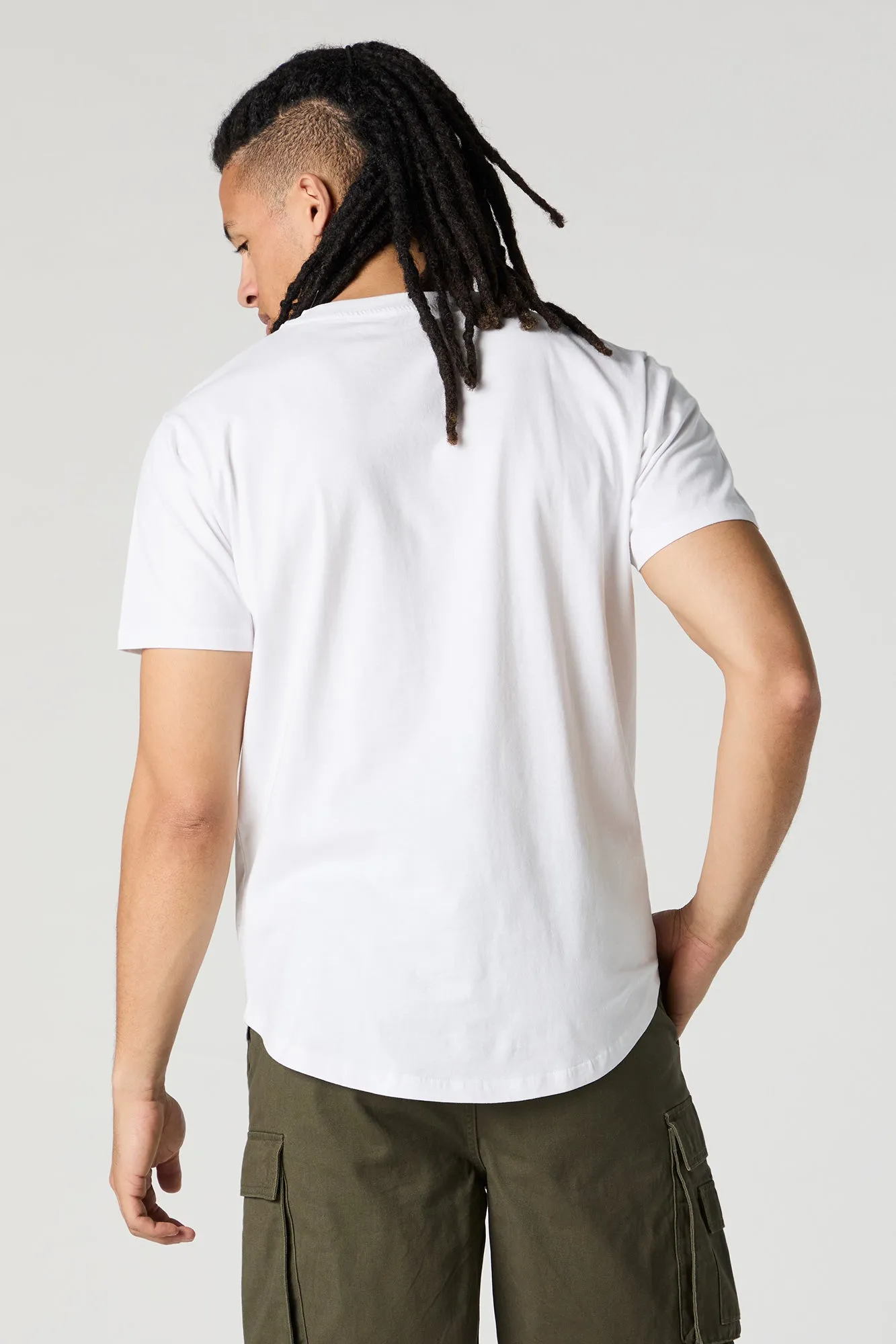 Curve Hem Crewneck T-Shirt sold by Urban Planet product image thumbnail 2