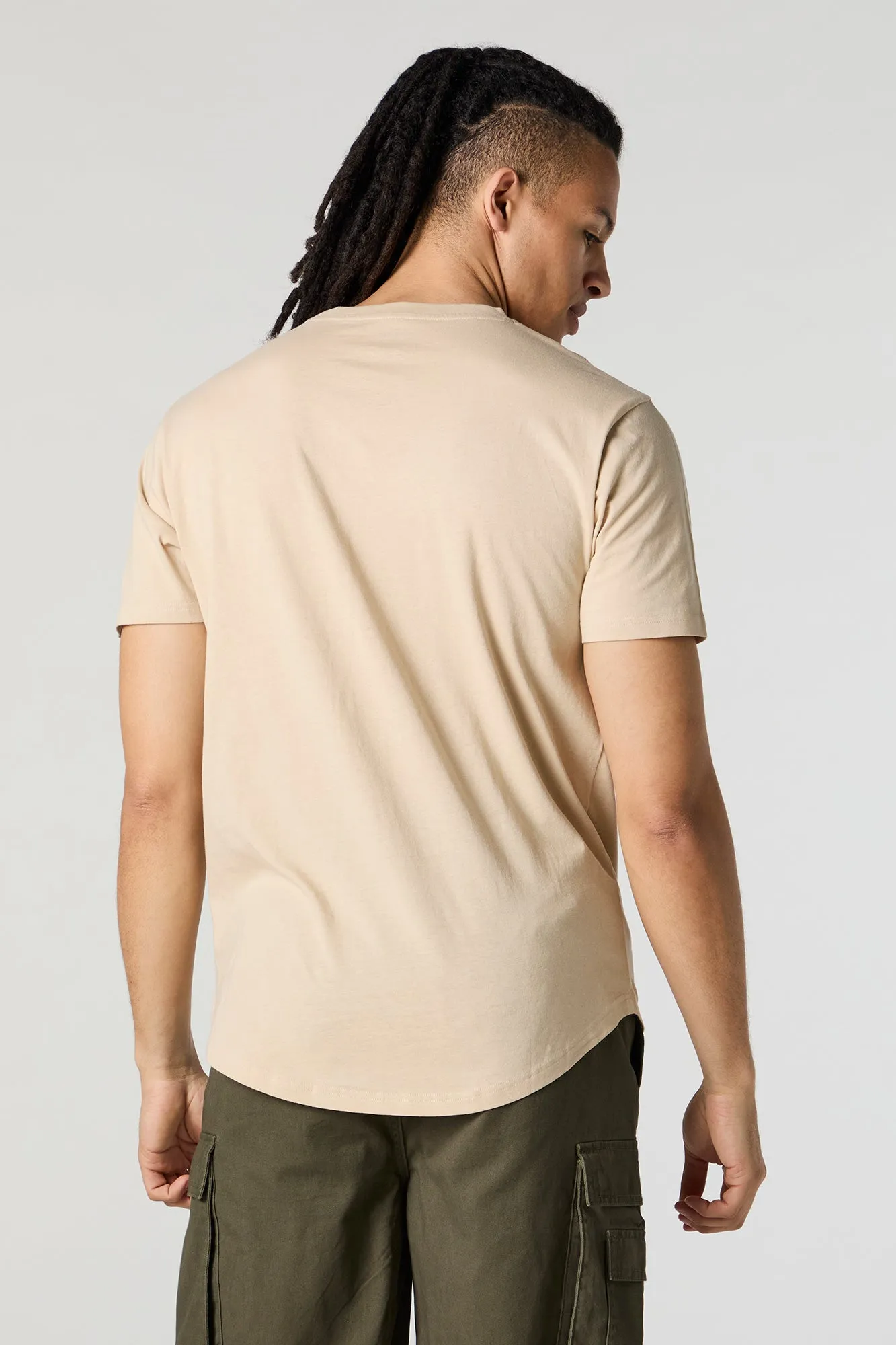 Curve Hem Crewneck T-Shirt sold by Urban Planet product image thumbnail 5