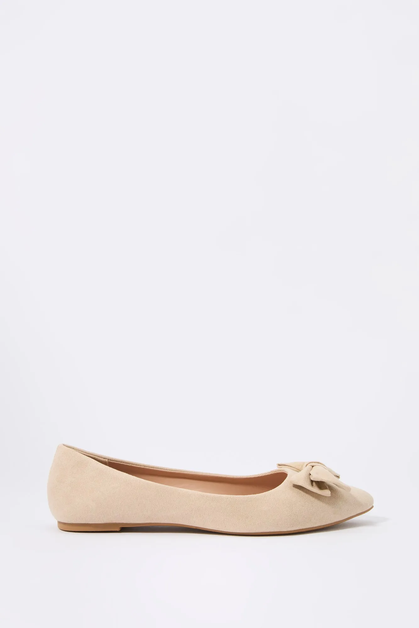 Faux Suede Bow Ballet Flat sold by Urban Planet