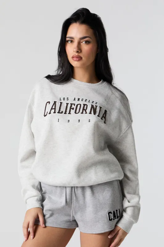 California Chenille Embroidered Fleece Sweatshirt sold by Urban Planet