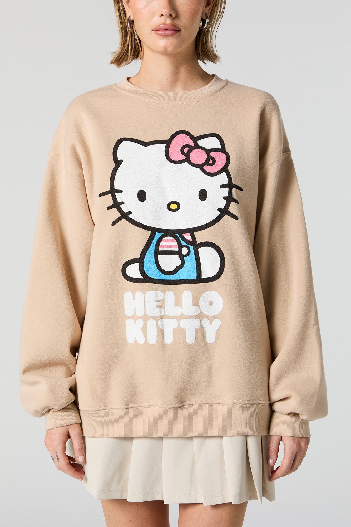 Sitting Pretty Hello Kitty Graphic Fleece Sweatshirt sold by Urban Planet product image thumbnail 2
