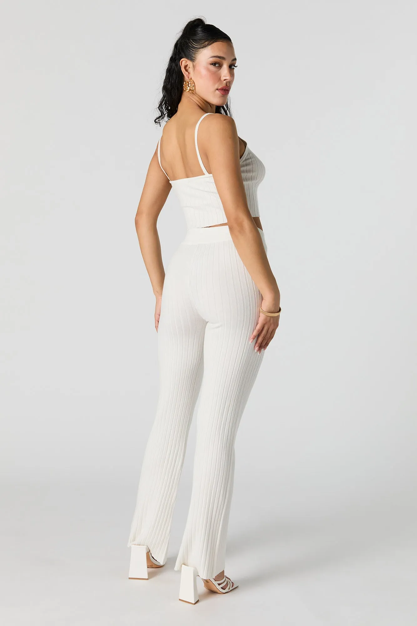 Pantalon en tricot côtelé avec taille coulissante sold by Urban Planet product image thumbnail 3