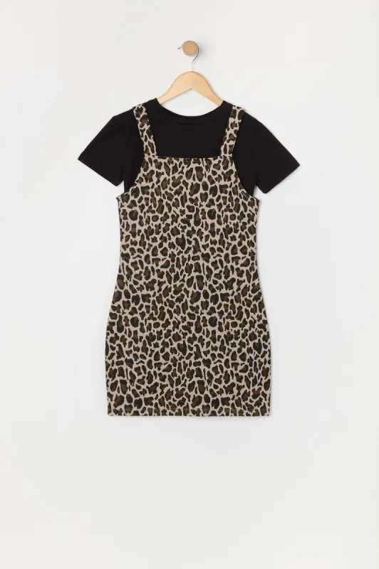 Ensemble avec robe imprimé et t-shirt uni pour fille sold by Urban Planet