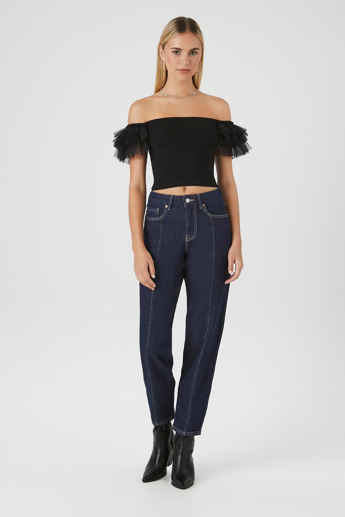 Haut court en tricot à épaules dénudées sold by Urban Planet product image thumbnail 4