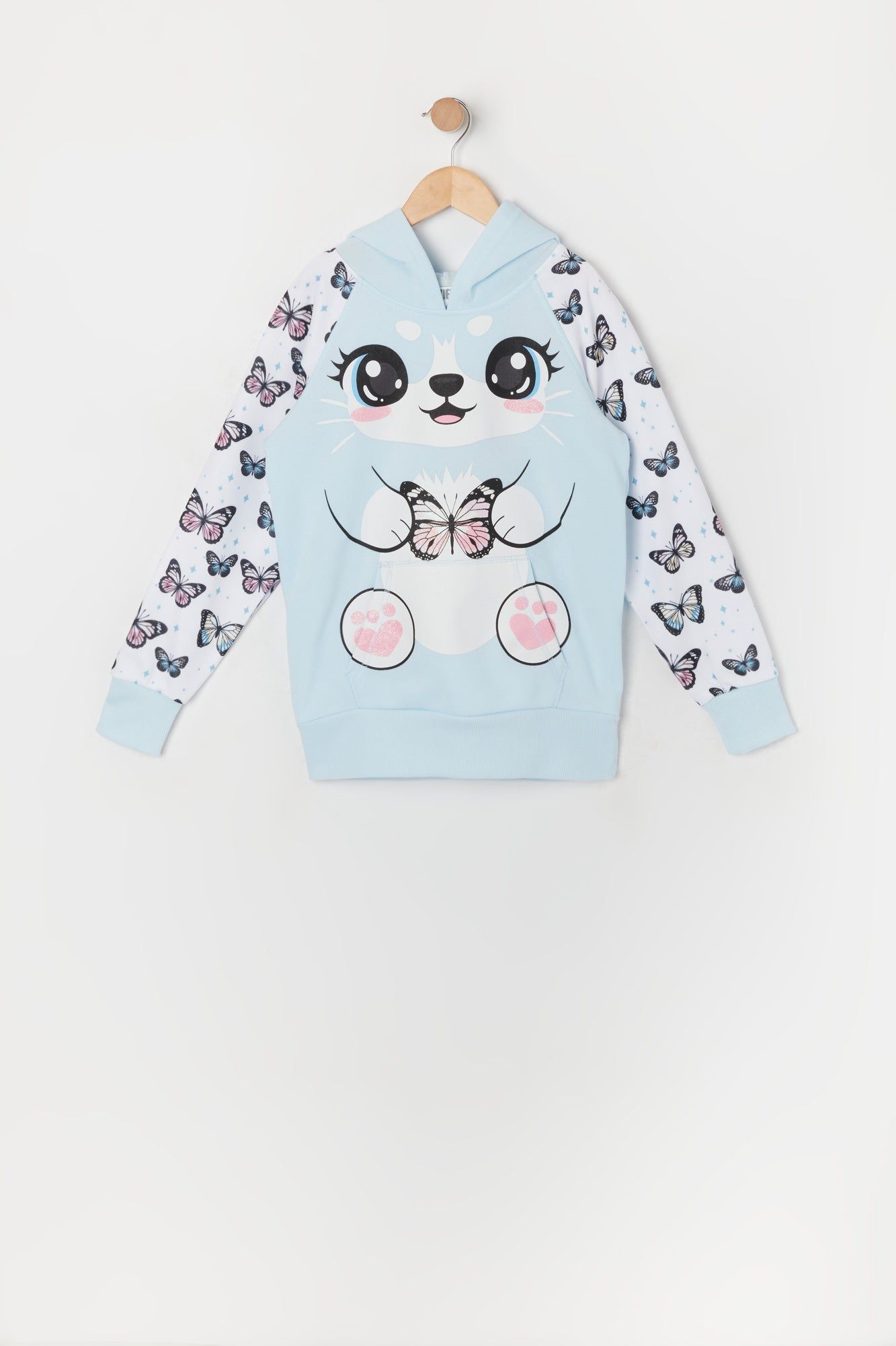 Girls Butterfly Cat Character Hoodie sold by Urban Planet product image thumbnail 2