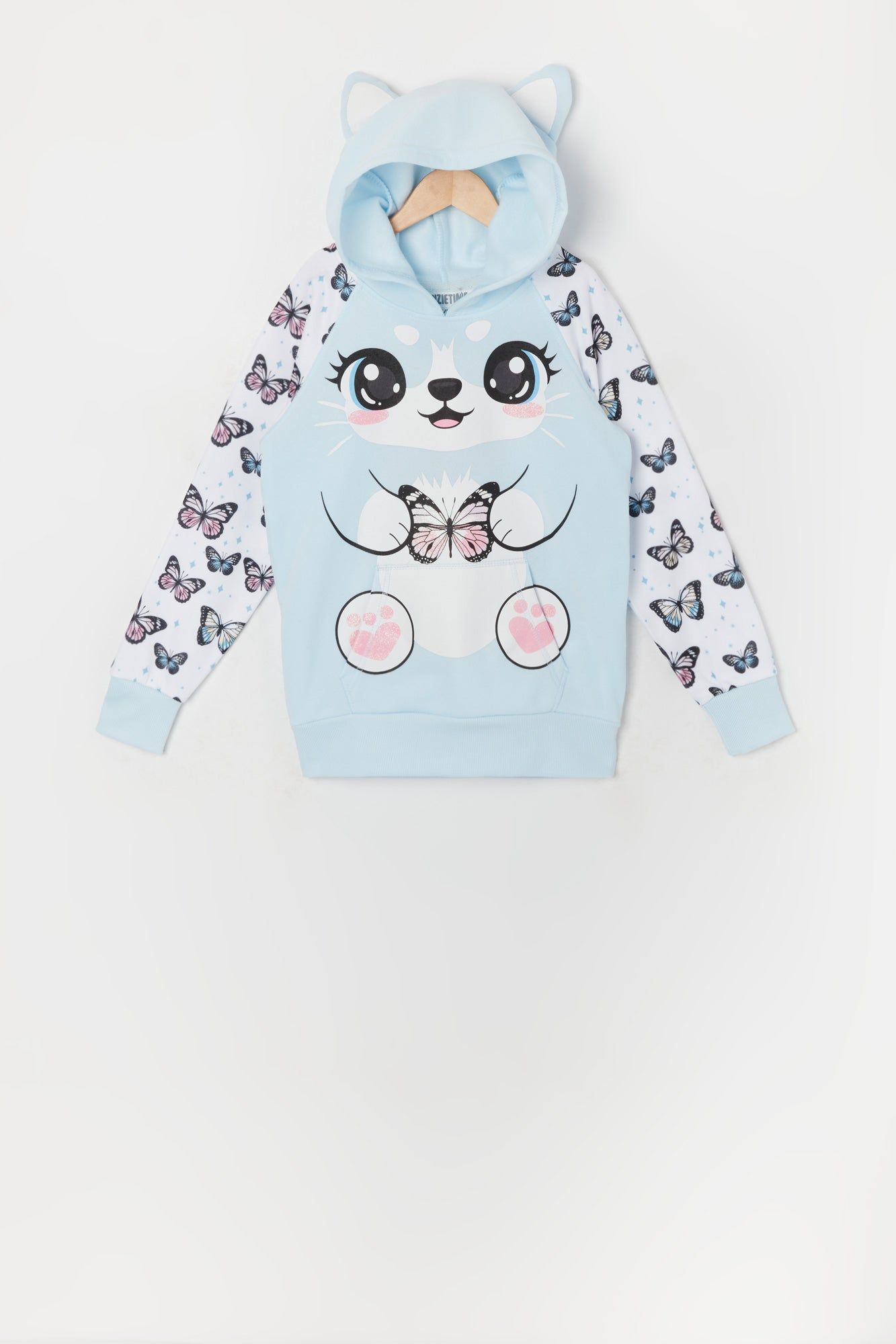 Girls Butterfly Cat Character Hoodie sold by Urban Planet