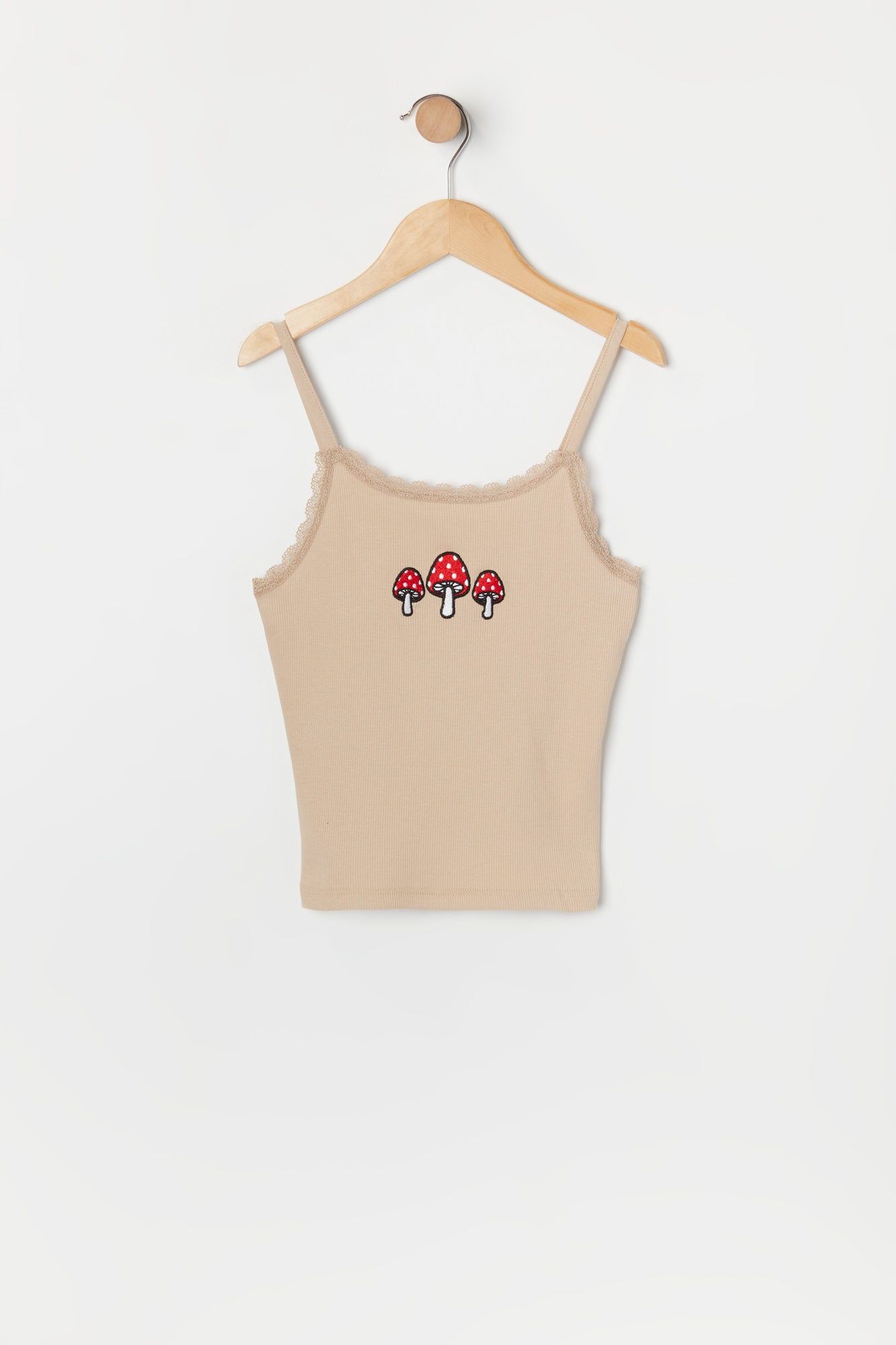 Girls Lace Trim Mushroom Embroidered Cami sold by Urban Planet