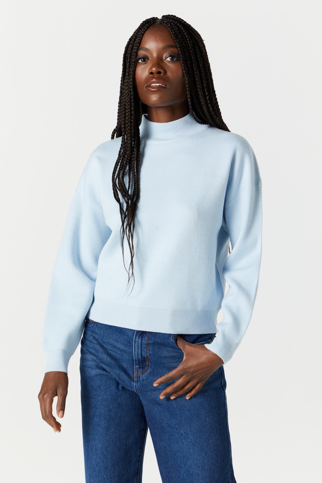 Mock Neck Sweater sold by Urban Planet