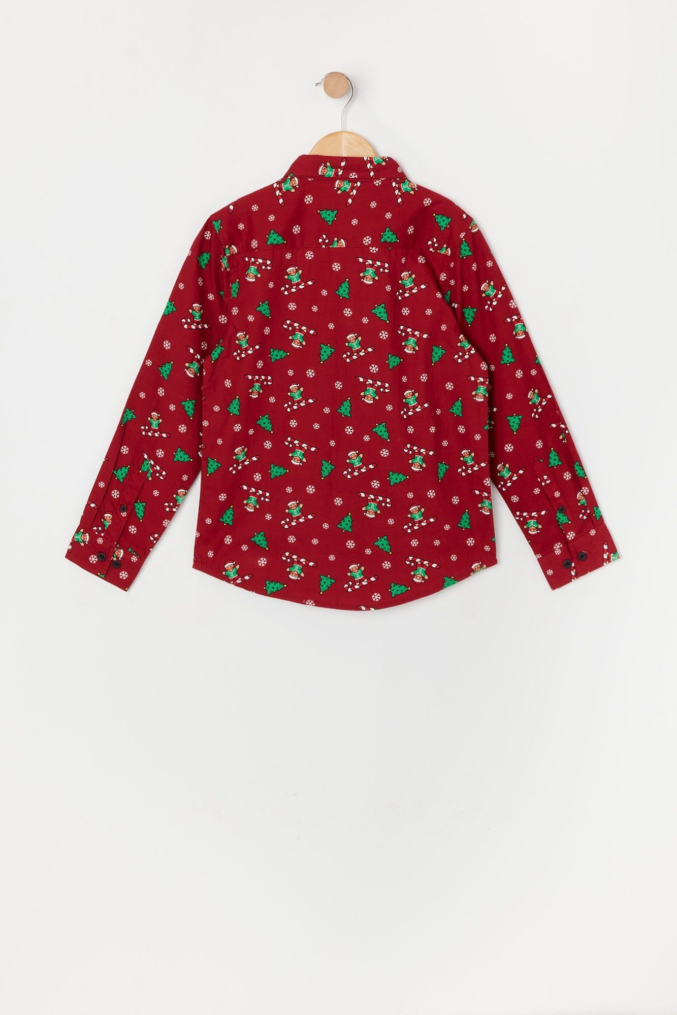 Boys Gingerbread Print Button-Up Top sold by Urban Planet product image thumbnail 2