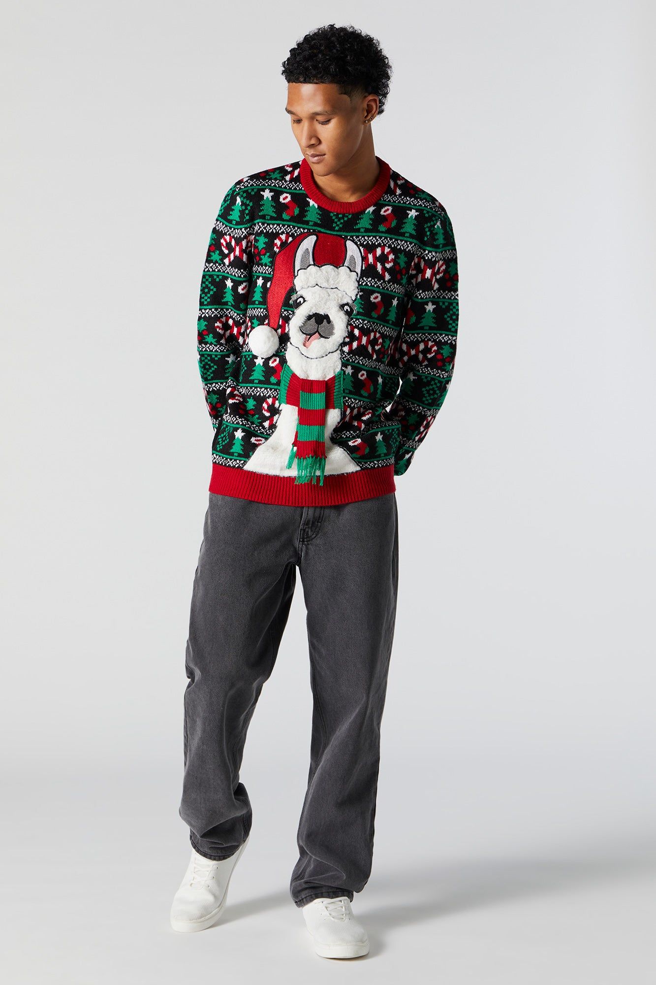 Furry 3D Llama Ugly Xmas Sweater sold by Urban Planet product image thumbnail 3