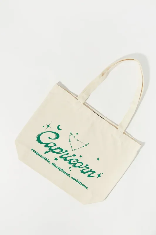 Capricorn Graphic Tote Bag sold by Urban Planet