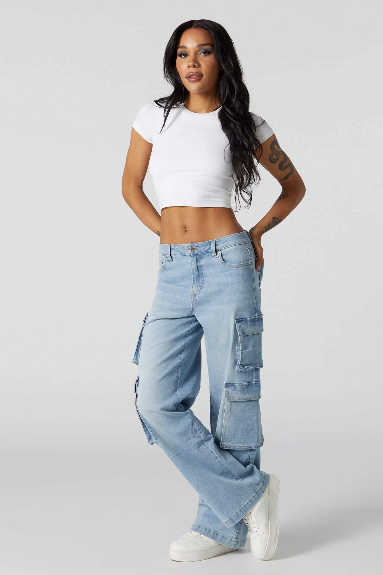 Seamless Double Layered Cropped T-Shirt sold by Urban Planet product image thumbnail 3