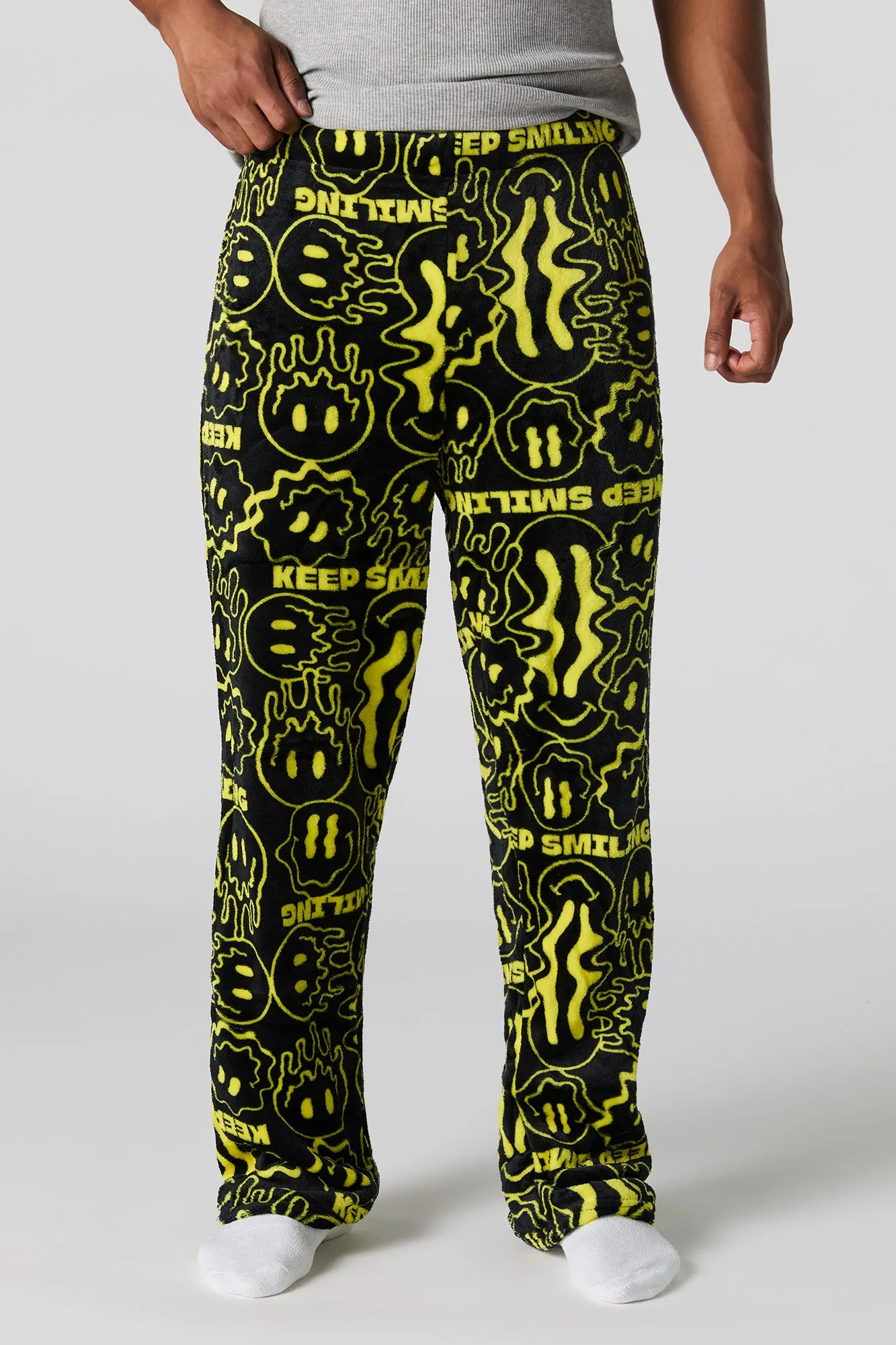 Printed Plush Pajama Pant sold by Urban Planet product image thumbnail 4