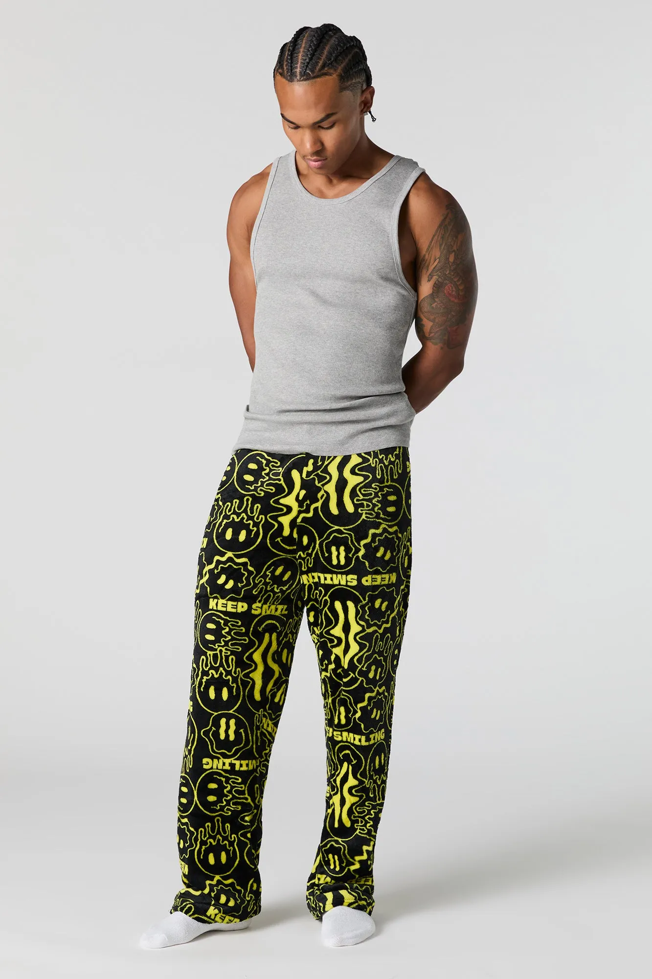 Printed Plush Pajama Pant sold by Urban Planet product image thumbnail 5
