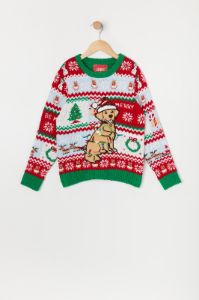 Chandail en tricot à motif de chiot de Noël pour filles sold by Urban Planet