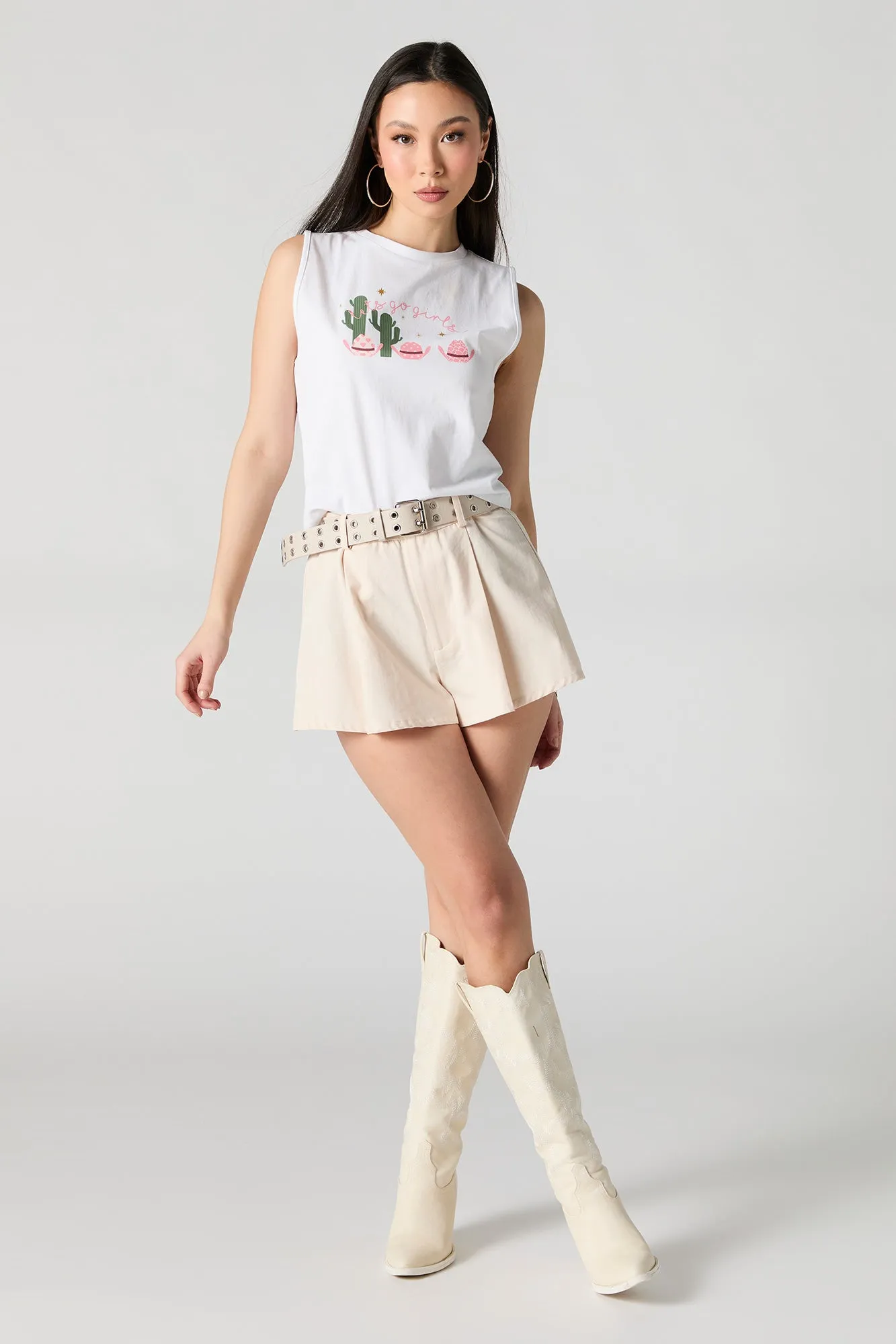 Lets Go Girls Graphic Cropped Tank sold by Urban Planet product image thumbnail 3