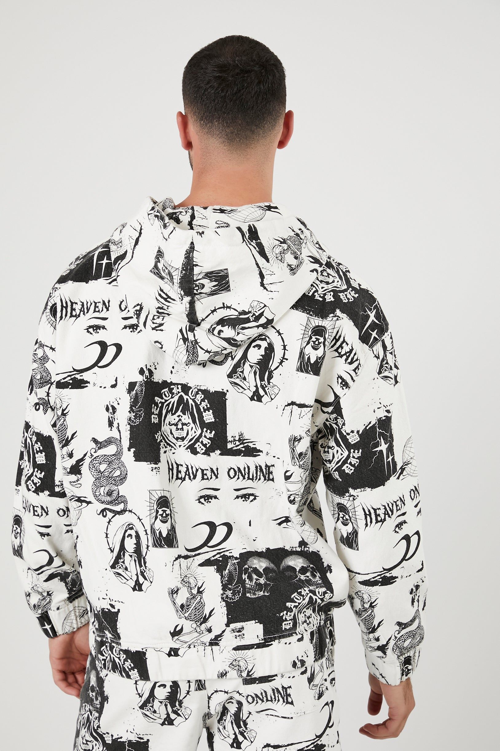 Heaven Online Graphic Henley Hoodie sold by Urban Planet product image thumbnail 2