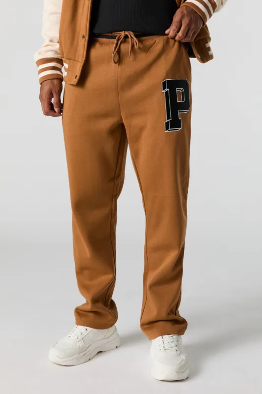Pantalon collégien en molleton à broderie P sold by Urban Planet