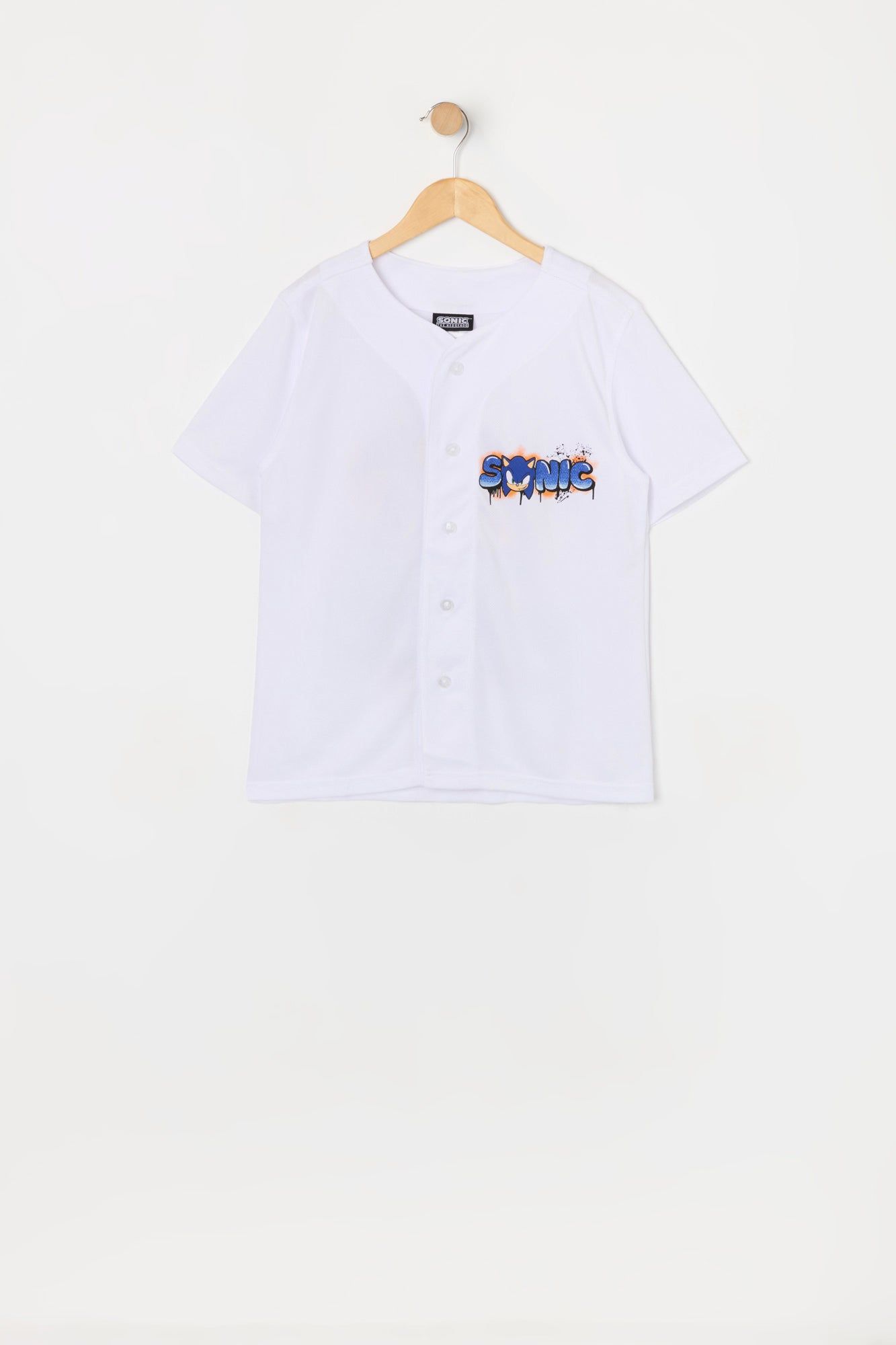 Boys Sonic Graphic Baseball Jersey sold by Urban Planet