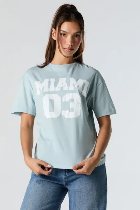Miami Graphic Boyfriend T-Shirt sold by Urban Planet