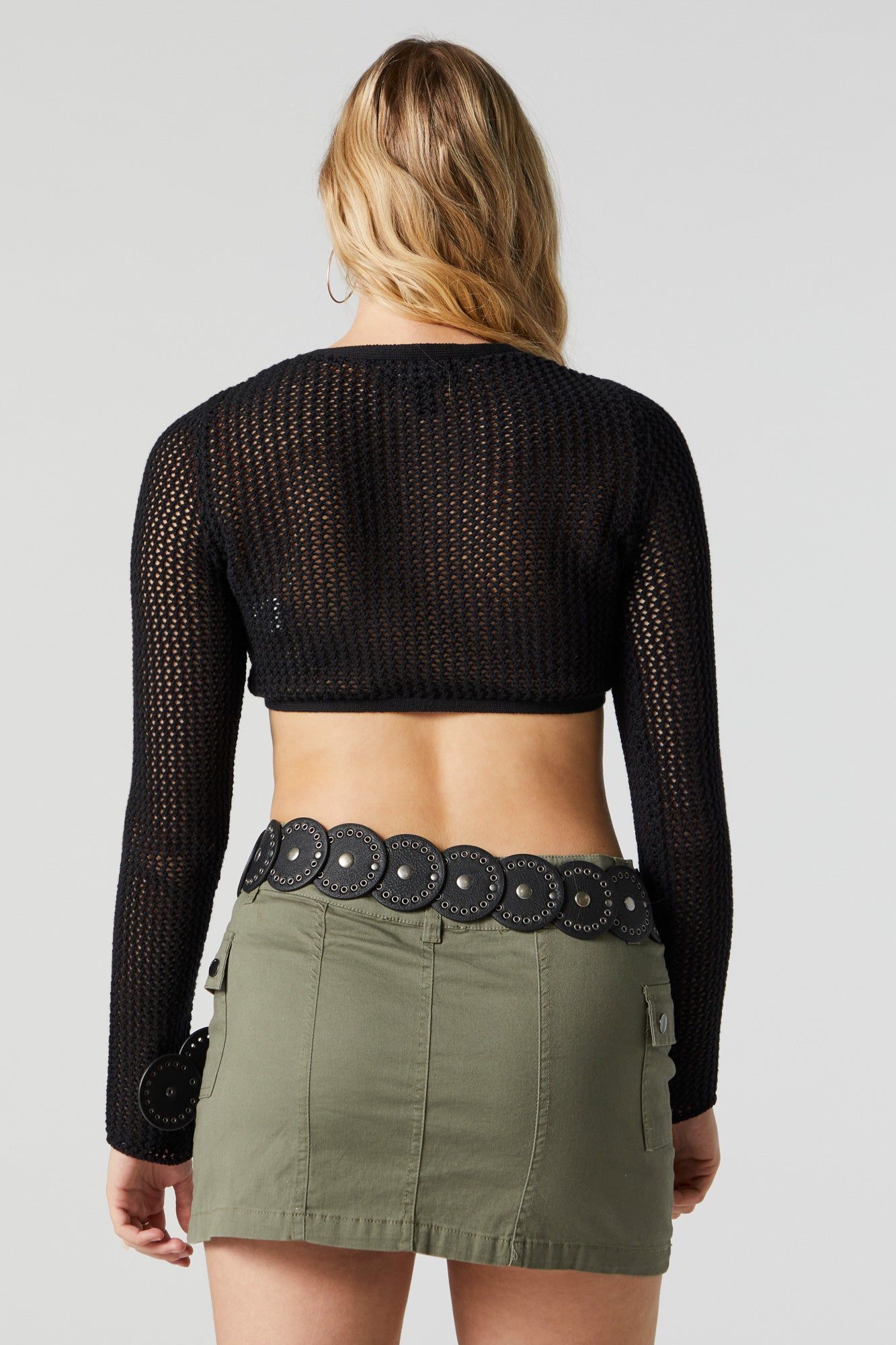 Open Knit Tie Front Top sold by Urban Planet product image thumbnail 2