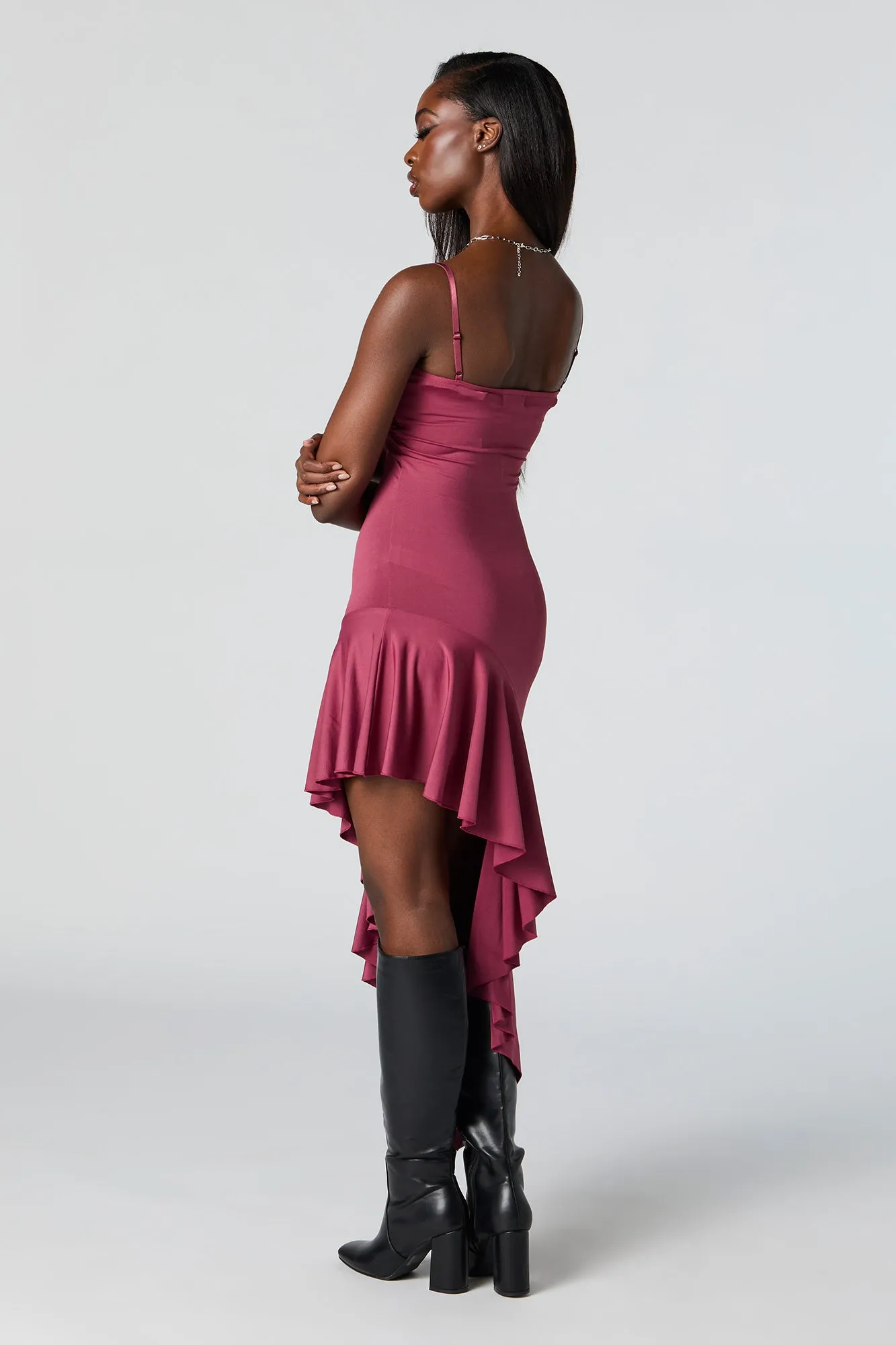 Asymmetrical Ruffle Mini Dress sold by Urban Planet product image thumbnail 4