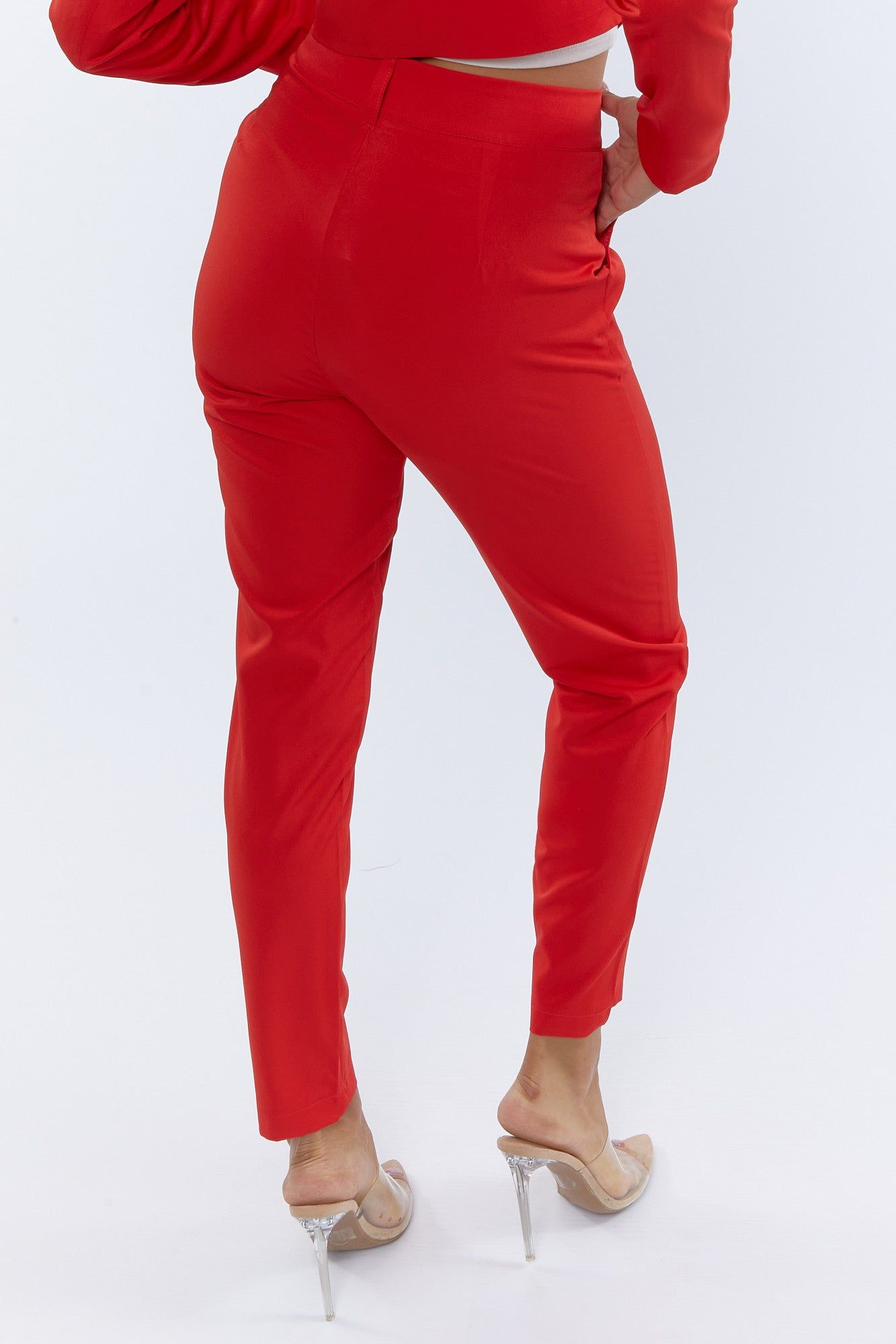 Red High-Rise Dressy Skinny Pant sold by Urban Planet product image thumbnail 4