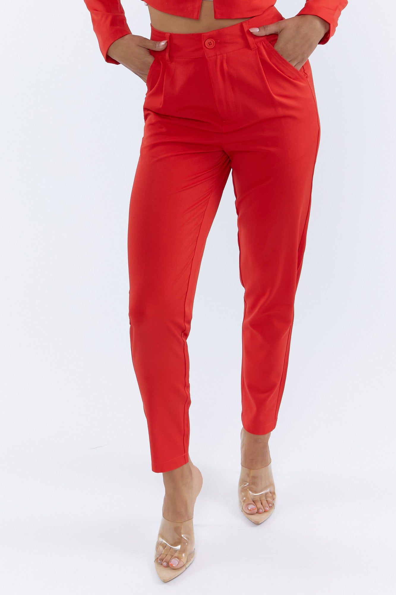 Red High-Rise Dressy Skinny Pant sold by Urban Planet product image thumbnail 2