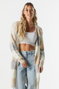 Cardigan ouvert en tricot rayé sold by Urban Planet