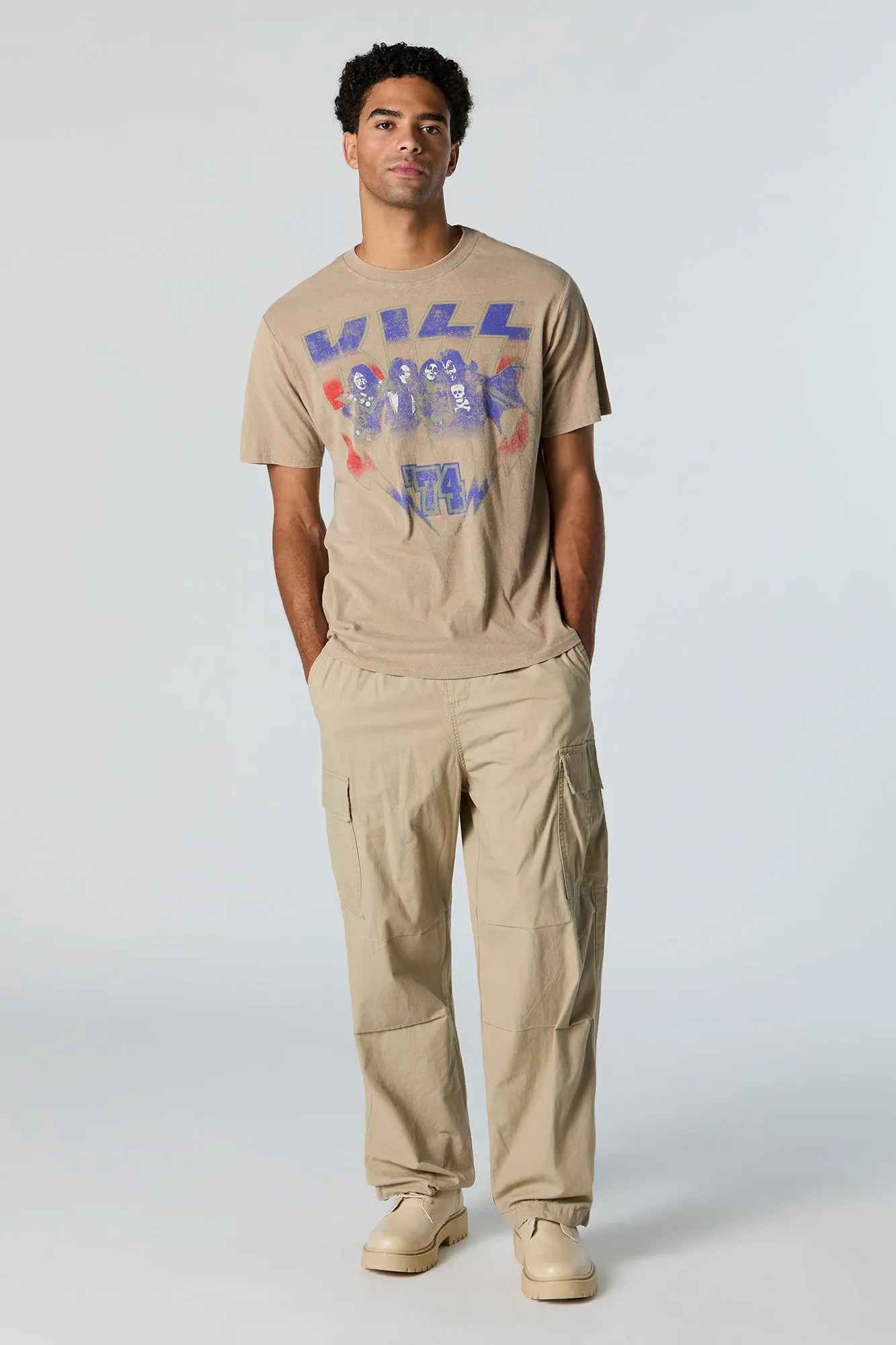 T-shirt délavé à imprimé KISS sold by Urban Planet product image thumbnail 2