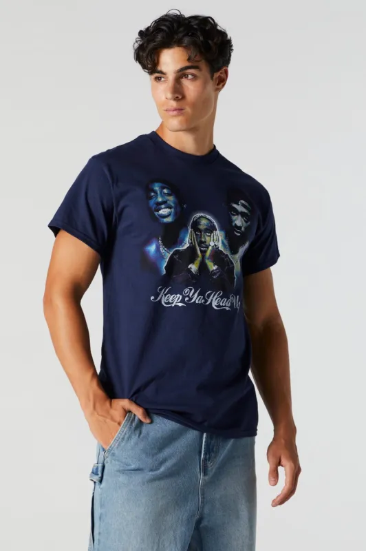 T-shirt à imprimé Tupac Keep Ya Head Up sold by Urban Planet