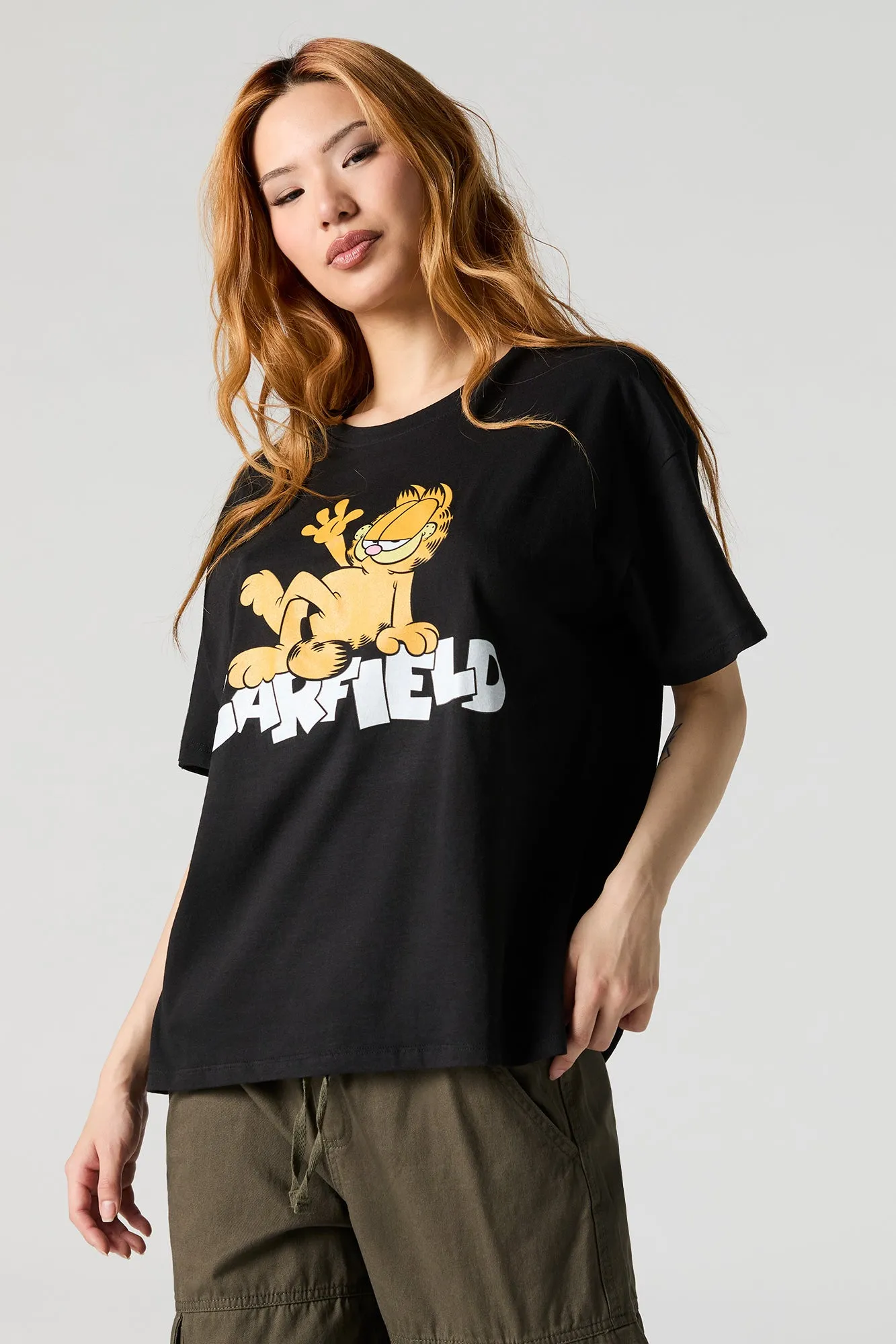 Garfield Graphic Boyfriend T-Shirt sold by Urban Planet