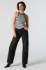 Striped Ribbed High Neck Tank sold by Urban Planet