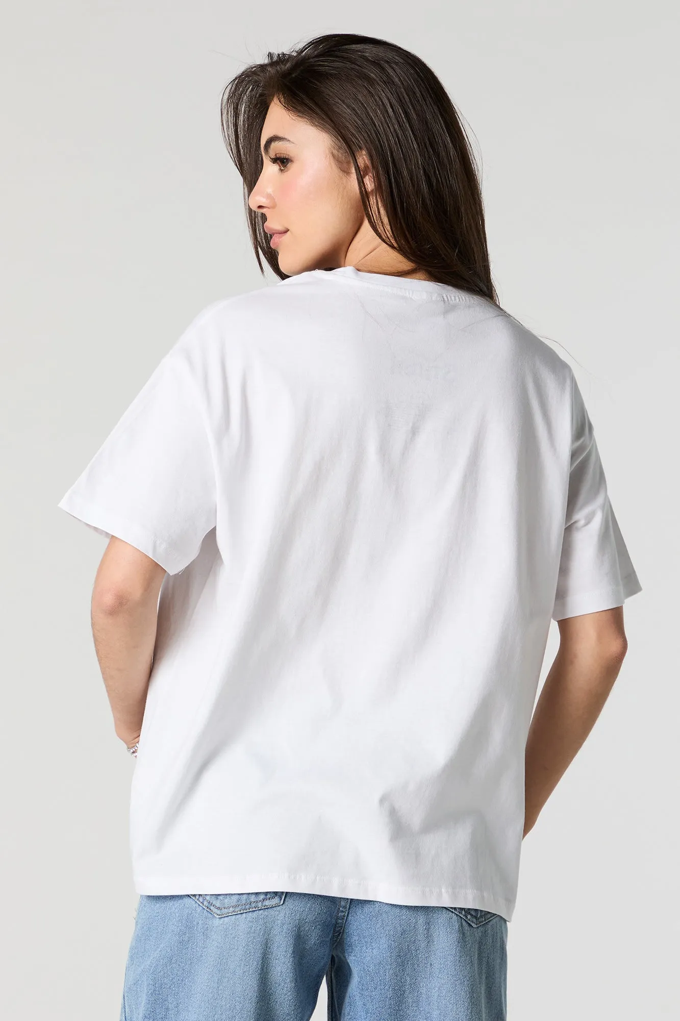 Stay Weird Stitch Graphic Boyfriend T-Shirt sold by Urban Planet product image thumbnail 4