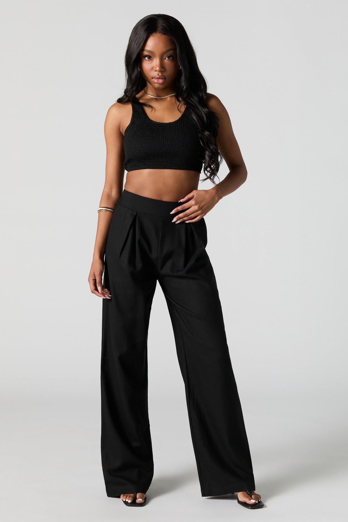 Pantalon plissé à jambe large sold by Urban Planet product image thumbnail 4