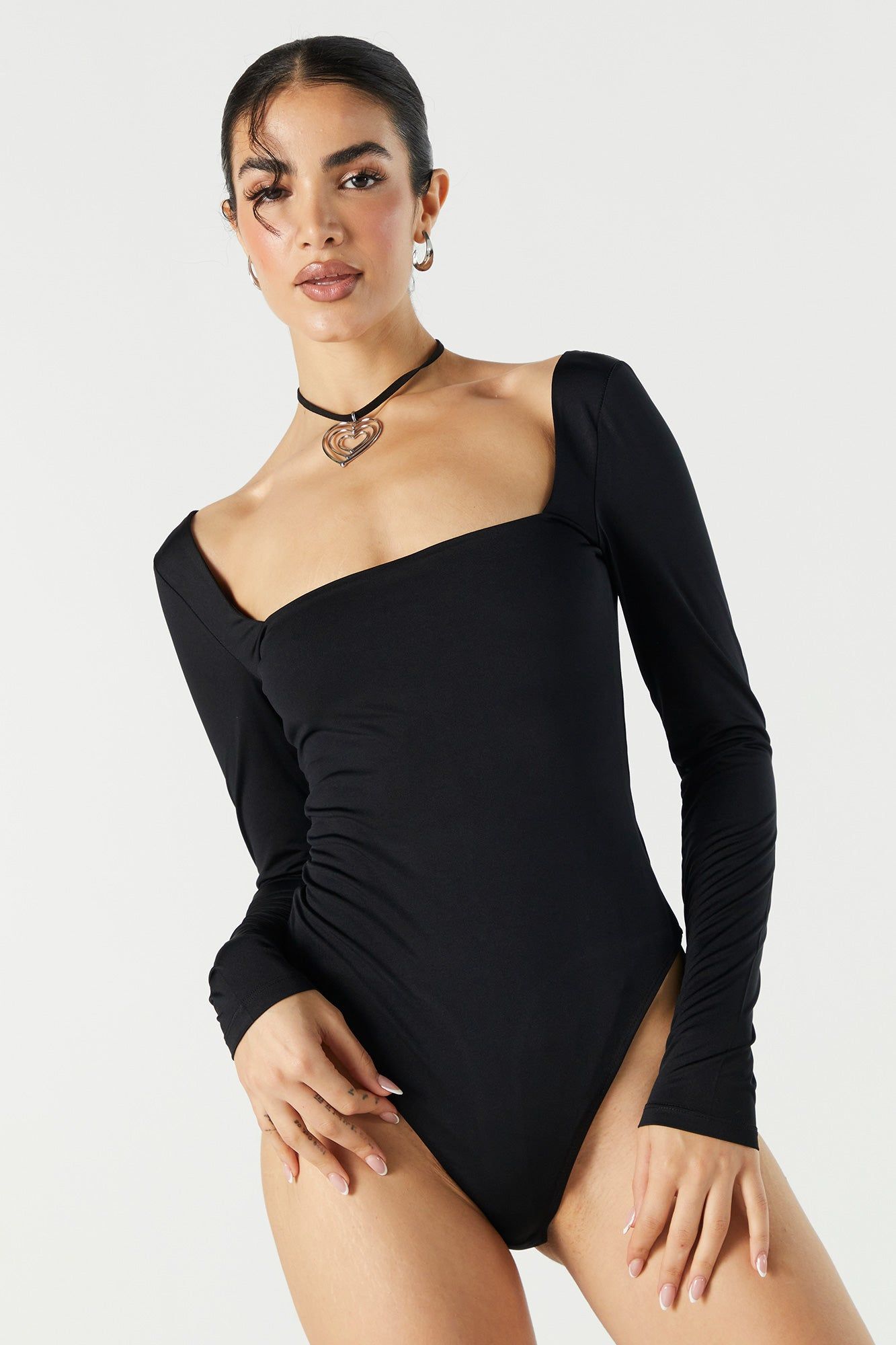 Maillot profilé à manches longues avec encolure carrée sold by Urban Planet product image thumbnail 3