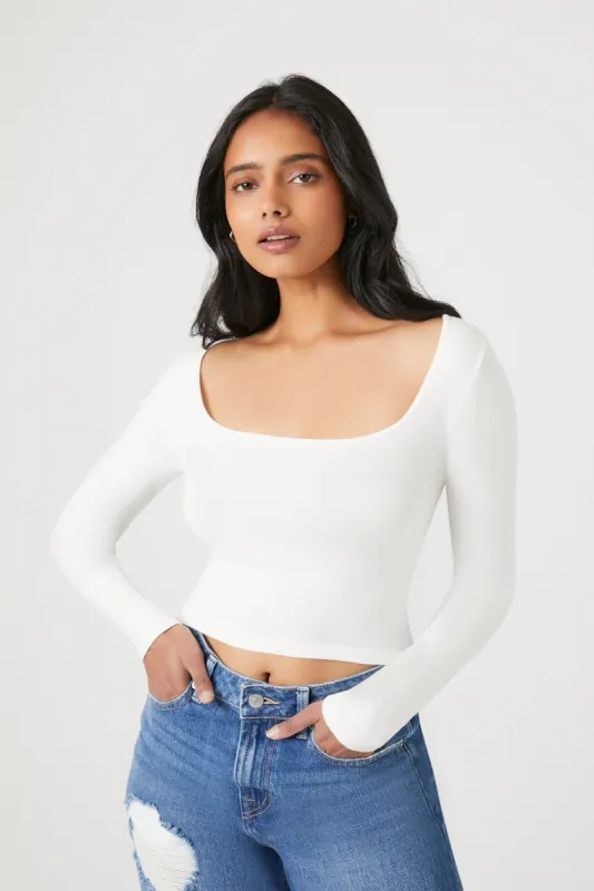 Tie-Back Long Sleeve Top sold by Urban Planet