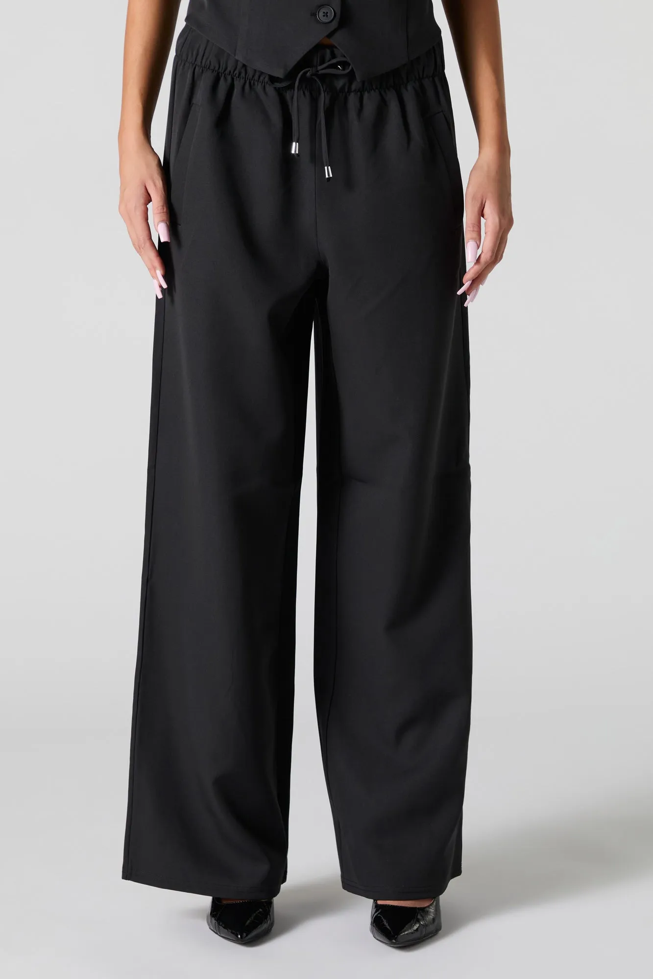 Drawstring Wide Leg Dress Pant sold by Urban Planet product image thumbnail 5
