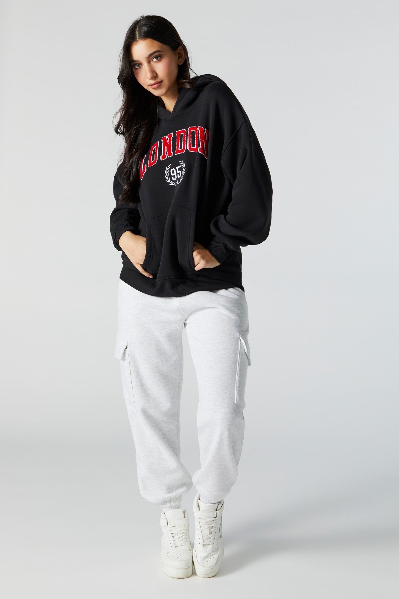 Chenille Embroidered Brooklyn Fleece Hoodie sold by Urban Planet product image thumbnail 3