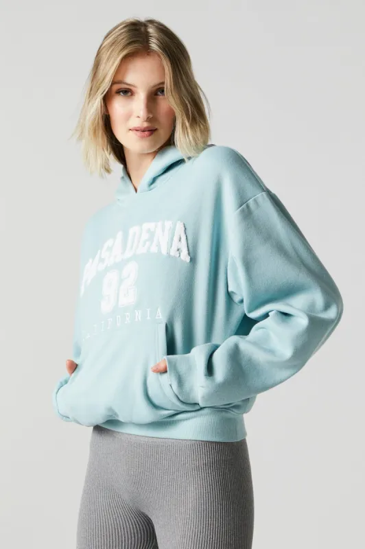 Pasadena Chenille Embroidered Fleece Hoodie sold by Urban Planet