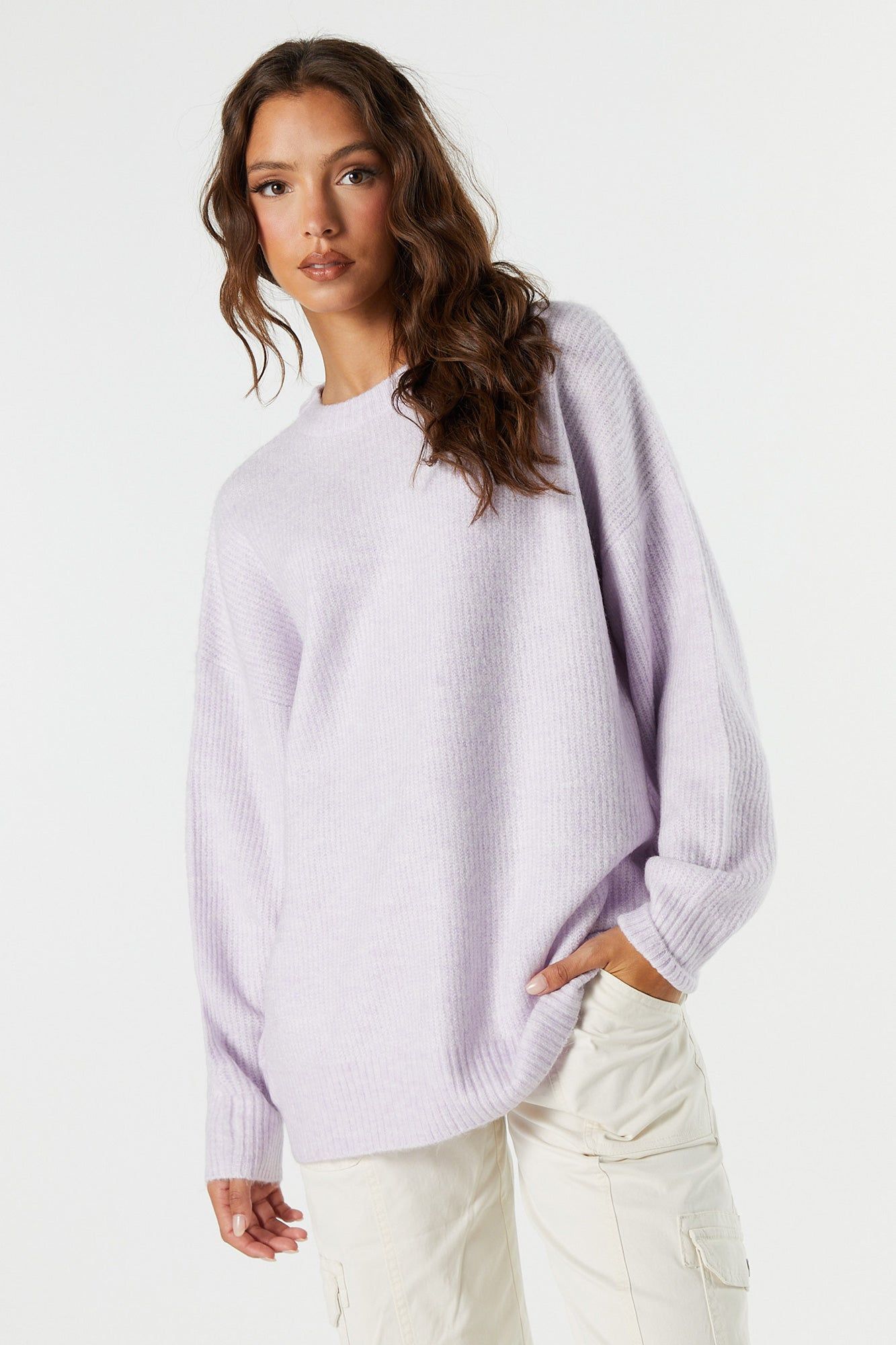 Solid Knit Crewneck Sweater sold by Urban Planet product image thumbnail 16