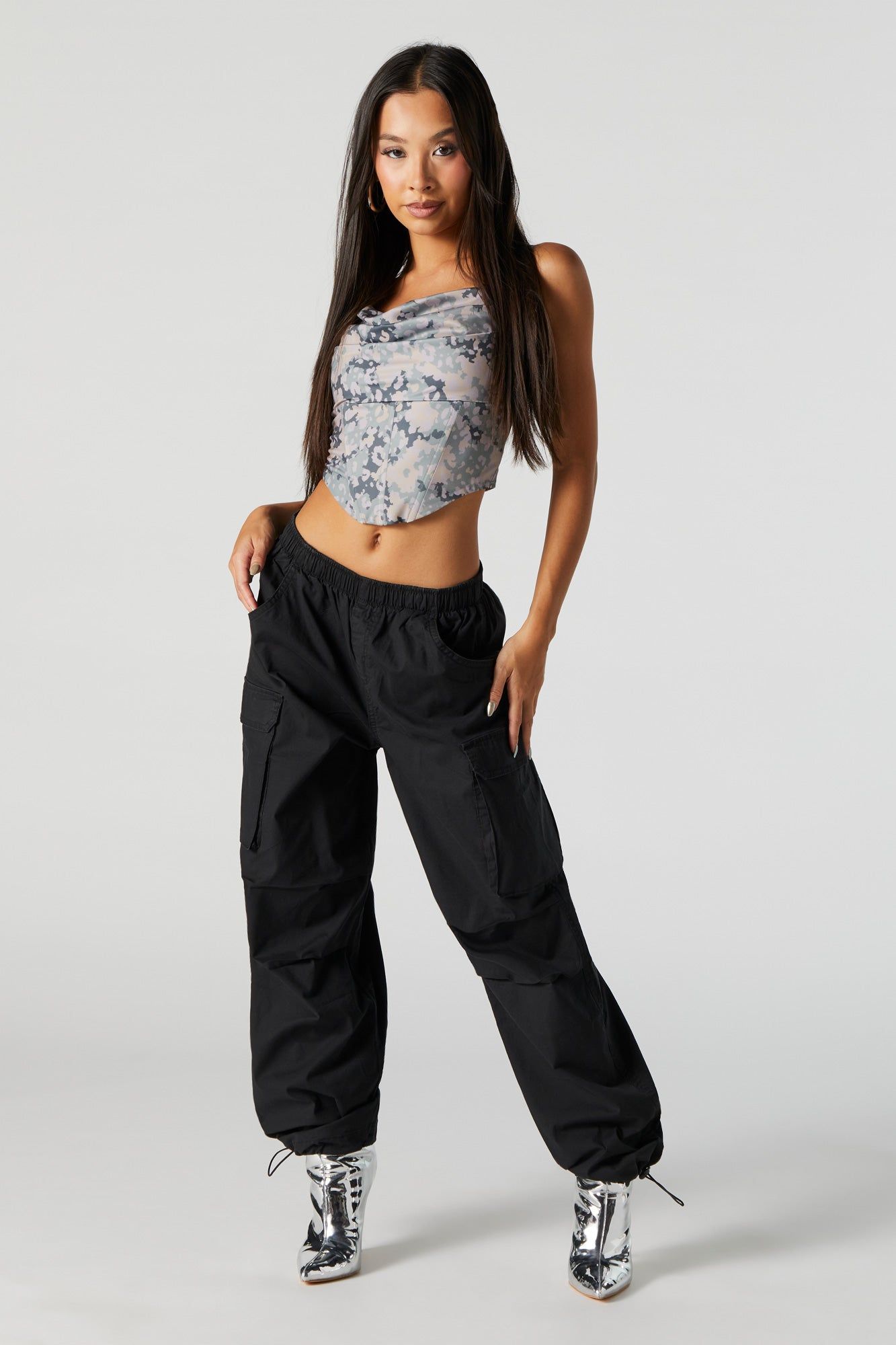 Jogger cargo avec taille coulissante à barillet sold by Urban Planet product image thumbnail 4