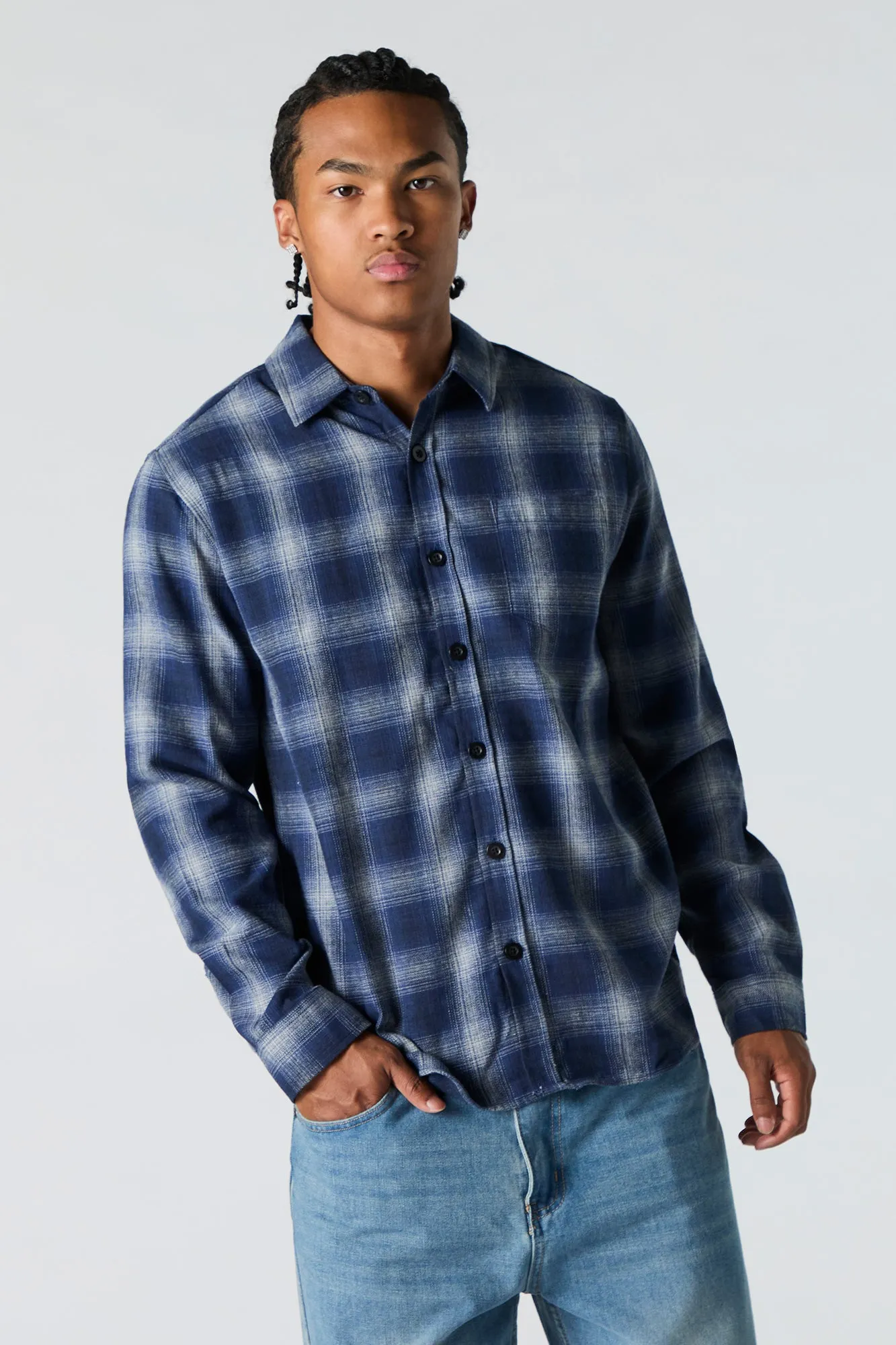NYC Graphic Plaid Button-Up Top sold by Urban Planet product image thumbnail 2
