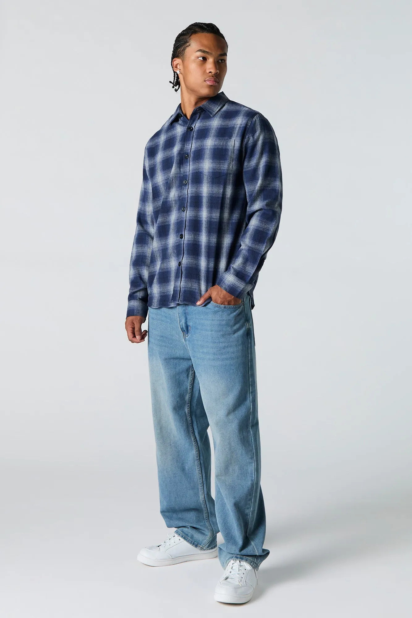 NYC Graphic Plaid Button-Up Top sold by Urban Planet product image thumbnail 3