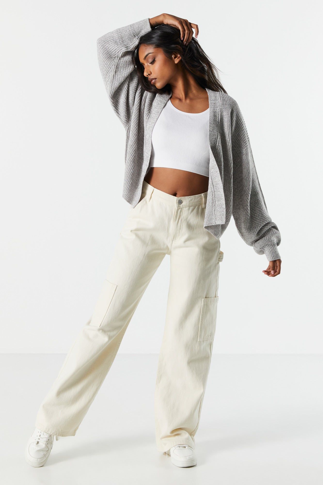 Cardigan court ouvert en tricot sold by Urban Planet product image thumbnail 3